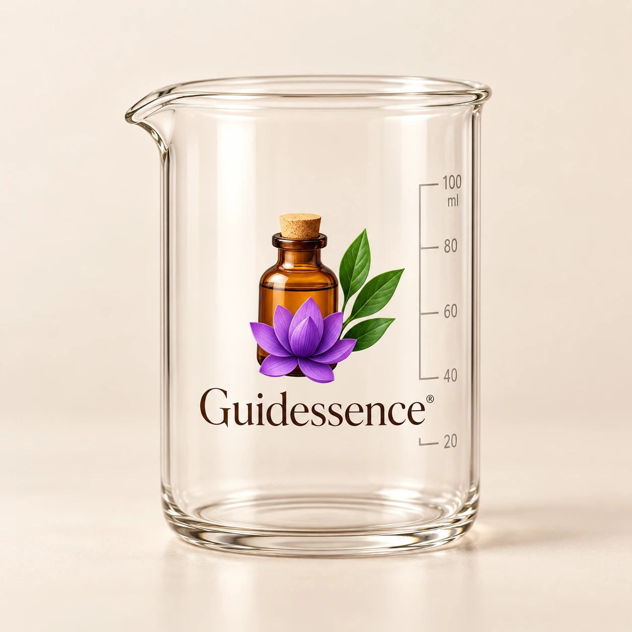 Bécher en verre Guidessence